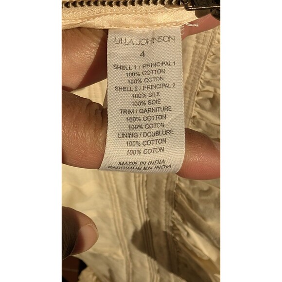 ULLA JOHNSON Orla Corset Top- Lace Up Peplum Bustier-Ivory White- NWT Sz 4 - Picture 12 of 12